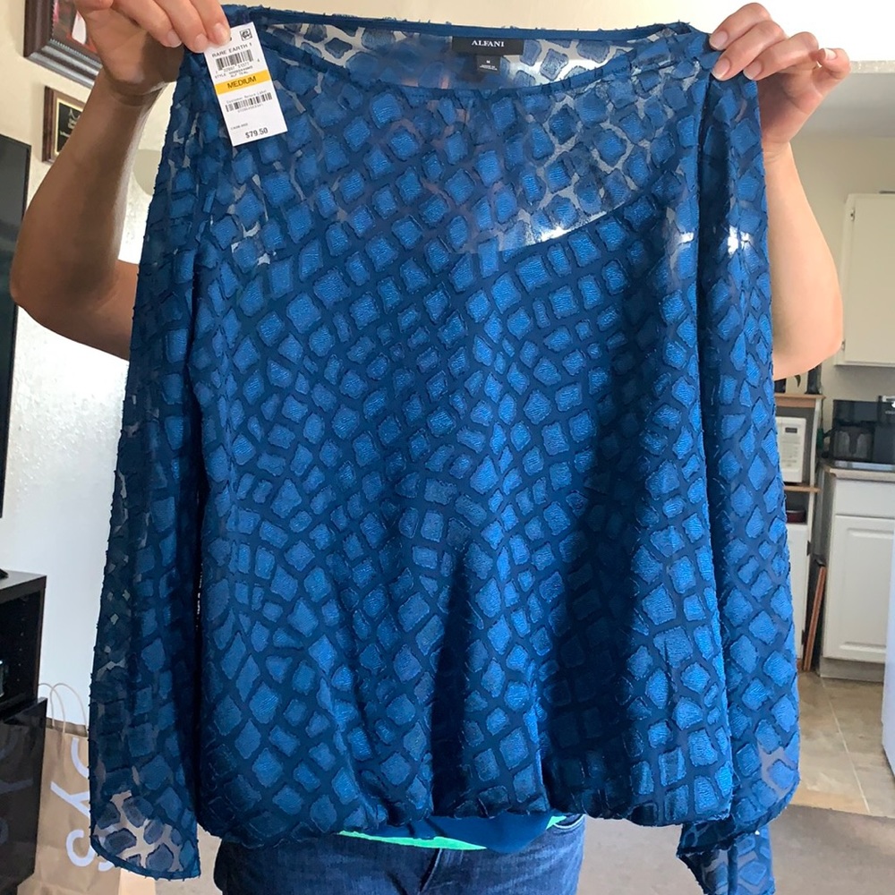 Alfani blue blouse